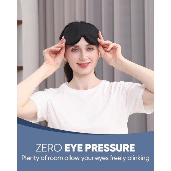 Sleep Eye Mask for Side Sleeper Men Women, Zero Eye Pressure 3D Sleeping Mask, - Picture 1 of 3